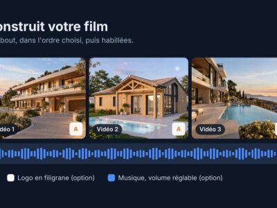 Comment est construit votre film : écran titre, vidéos, écran de fin, musique et logo en filigrane